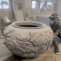 Customized stone fish tank flowerpot